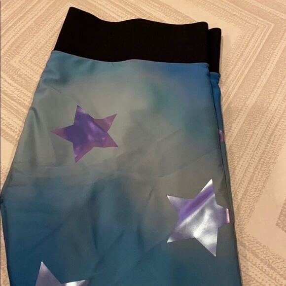 Ultracor Blue Hypercolor Horizon Print with Star Pattern Leggings - Picture 5 of 7